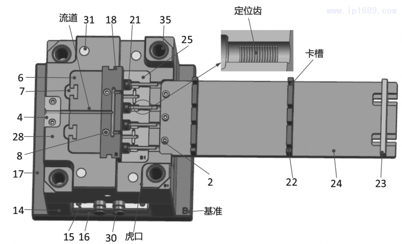 圖10 動模側(cè)模具結(jié)構(gòu)3D圖